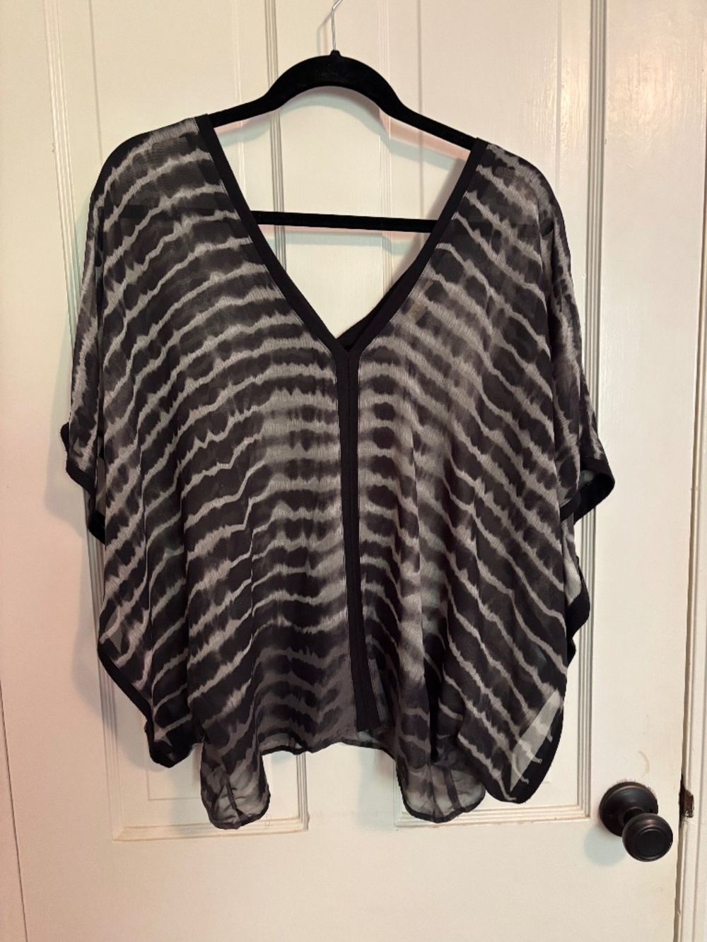 Black and white blouse